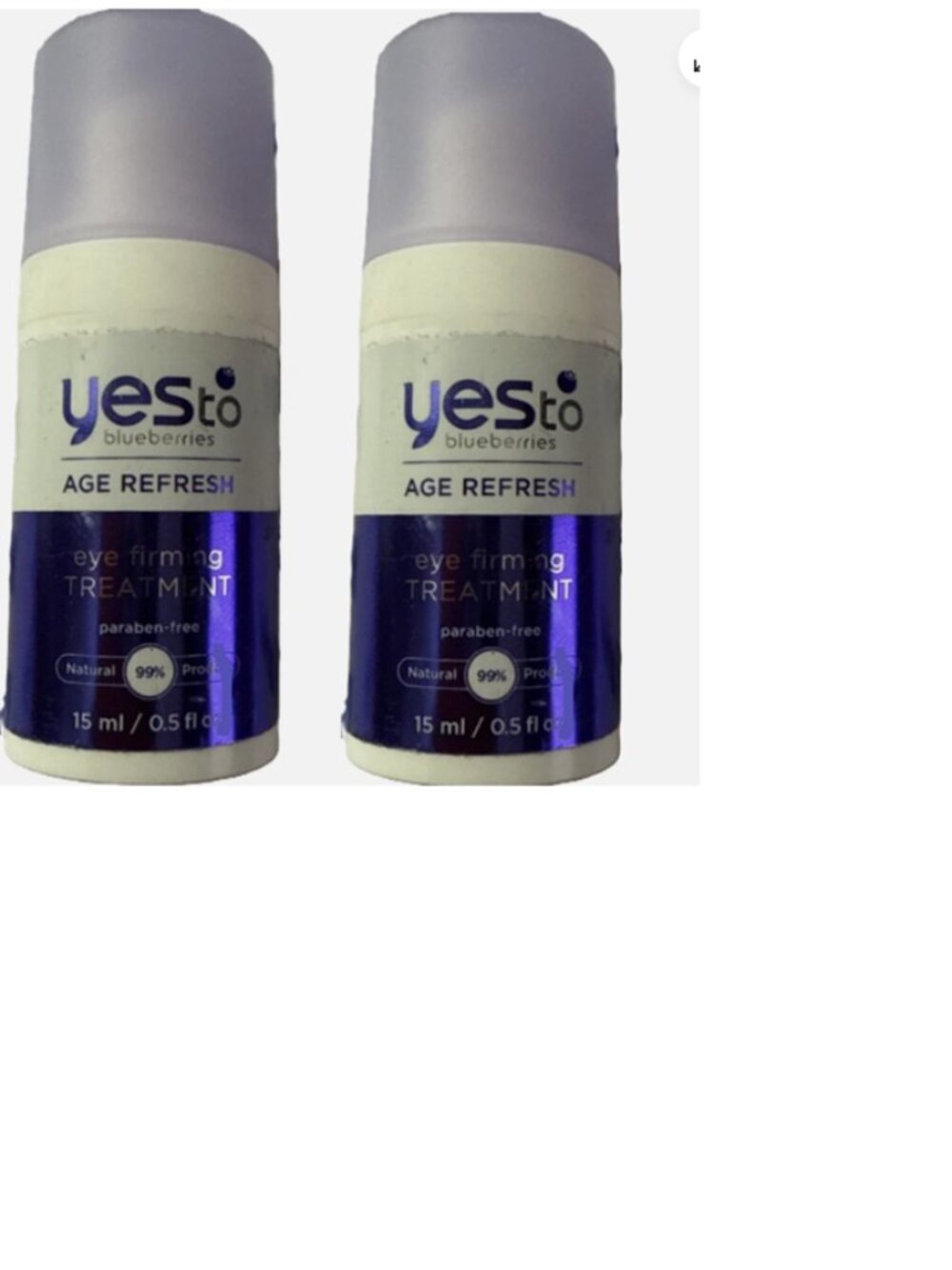 Yes To Blueberries Age Refresh Eye Firming Treatment 0.5 fl oz Paraben Free 2PK